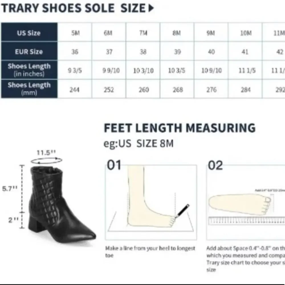 Trary quilted pointed toe ankle boot NEW